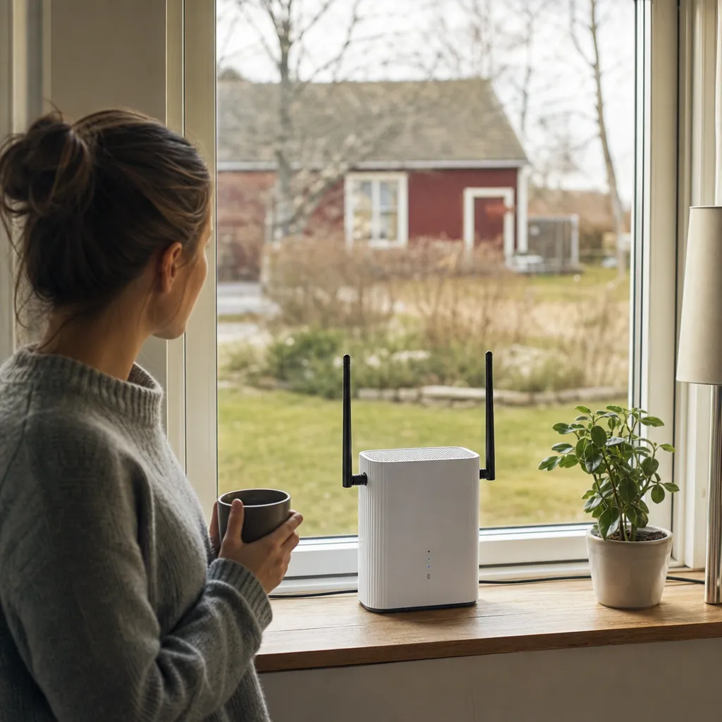 Internetdelning via mobiltelefon som skapar WiFi-hotspot